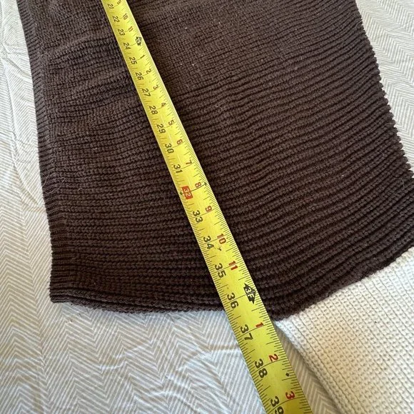 Pretty Little Things Brown/Tan Cropped Oversized Sweater Mock Neck Women's US 2 - Picture 5 of 10